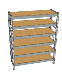 Стеллаж грузовой СГР 2000x1200x800 6 полок (ДСП) Стеллаж грузовой СГР 2000x1200x800 6 полок (ДСП)