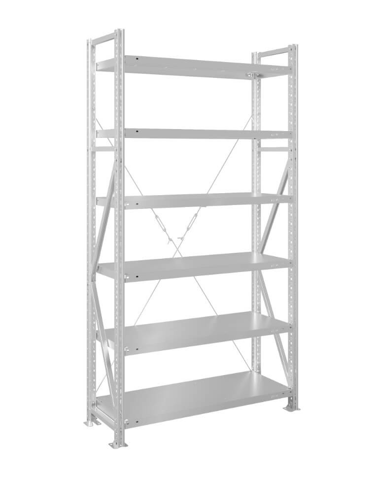 Стеллаж MS U 3000x700x600 6 полок (300 кг, металл) купить в Пскове
