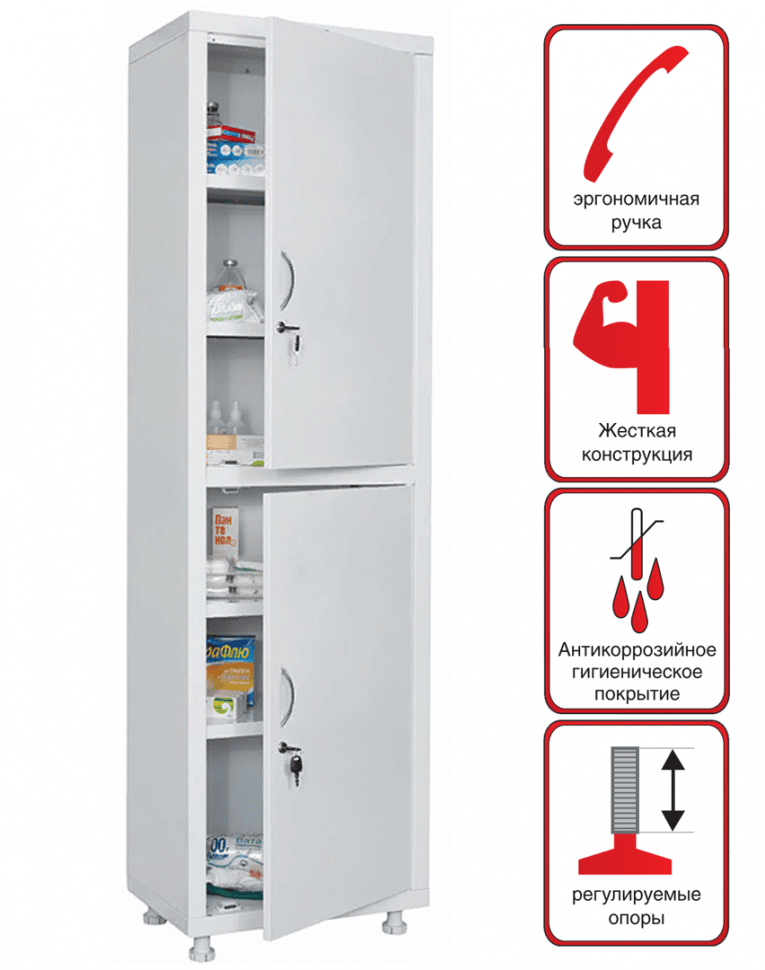 Медицинский шкаф HILFE МД 1 1657/SS купить в Пскове Медицинский шкаф HILFE МД 1 1657/SS купить в Пскове