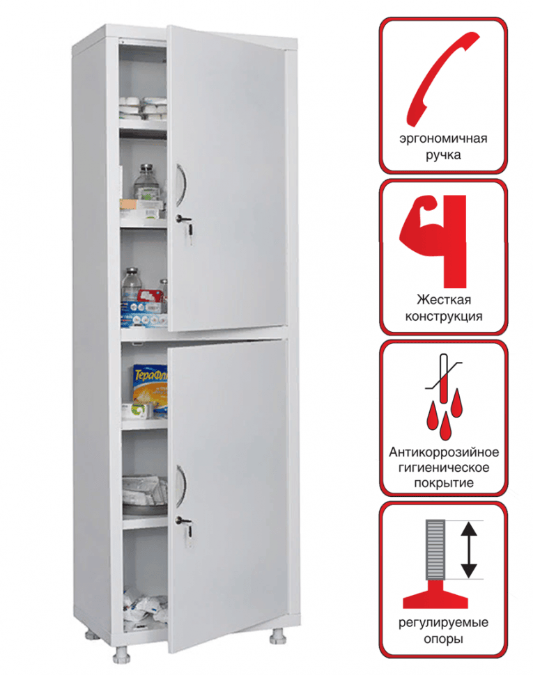 Медицинский шкаф HILFE МД 1 1760/SS купить в Пскове