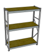 Стеллаж грузовой СГР 3000x1800x400 3 полки (фанера) Стеллаж грузовой СГР 3000x1800x400 3 полки (фанера)