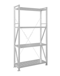 Стеллаж MS U 2000x1200x400 4 полки (280 кг, перф) Стеллаж MS U 2000x1200x400 4 полки (280 кг, перф)