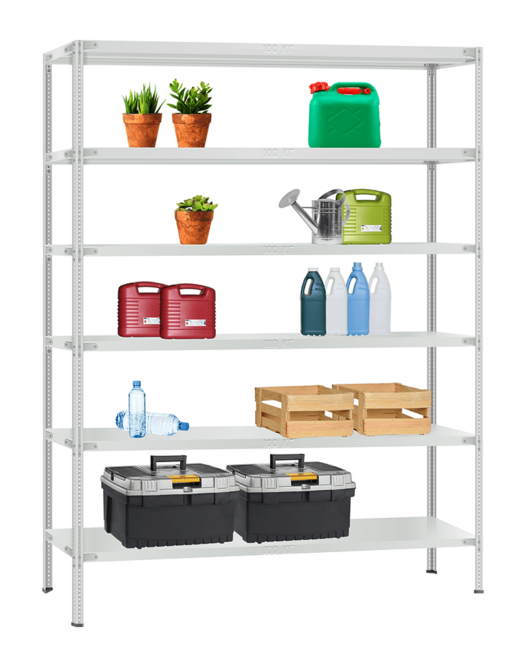 Стеллаж металлический Титан МС-900 1800x1000x600 6 полок купить в Пскове Стеллаж металлический Титан МС-900 1800x1000x600 6 полок купить в Пскове