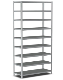 Стеллаж металлический Титан МС-500 1500х1000х600 9 полок Стеллаж металлический Титан МС-500 1500х1000х600 9 полок