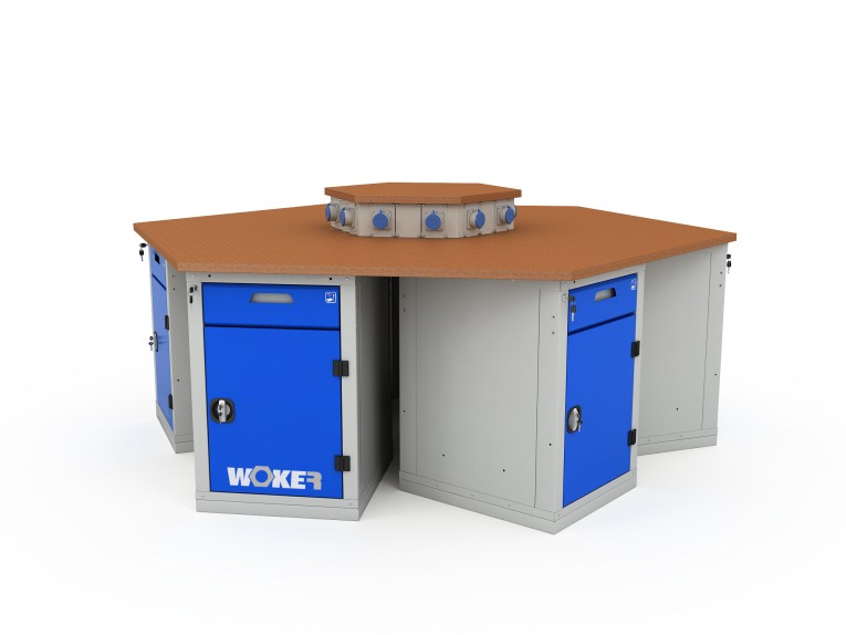 Верстак шеститумбовый WOKER PRO 6002.2500 купить в Пскове