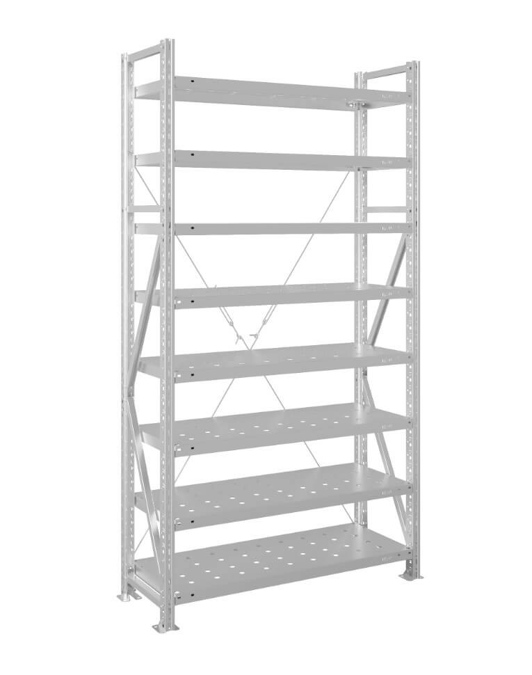 Стеллаж MS U 2000x1200x400 8 полок (280 кг, перф) купить в Пскове