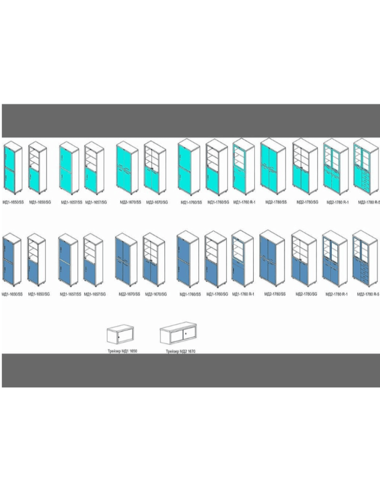 Медицинский шкаф HILFE МД 2 1780/SG купить в Пскове