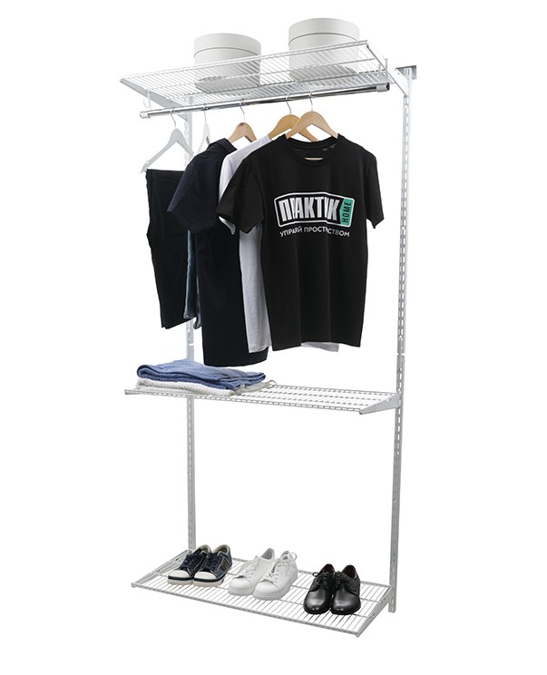 Гардеробная система Практик Home Basic G90 белая купить в Пскове Гардеробная система Практик Home Basic G90 белая купить в Пскове