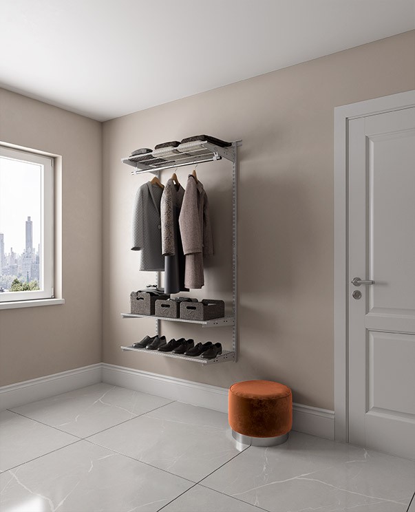 Гардеробная система Практик Home Basic G90 белая купить в Пскове Гардеробная система Практик Home Basic G90 белая купить в Пскове