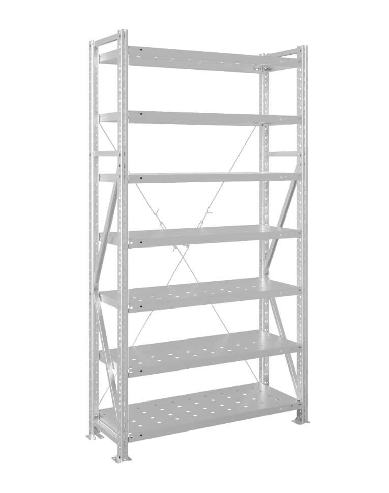 Стеллаж MS U 3000x700x400 7 полок (200 кг, перф) купить в Пскове