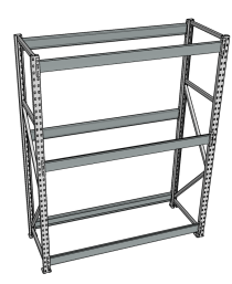 Стеллаж грузовой СГР 3000x900x1000 3 полки (без настила) Стеллаж грузовой СГР 3000x900x1000 3 полки (без настила)