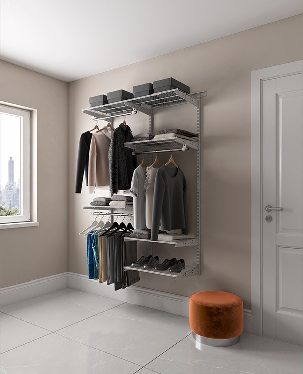 Гардеробная система Практик Home Optima G120 белая купить в Пскове