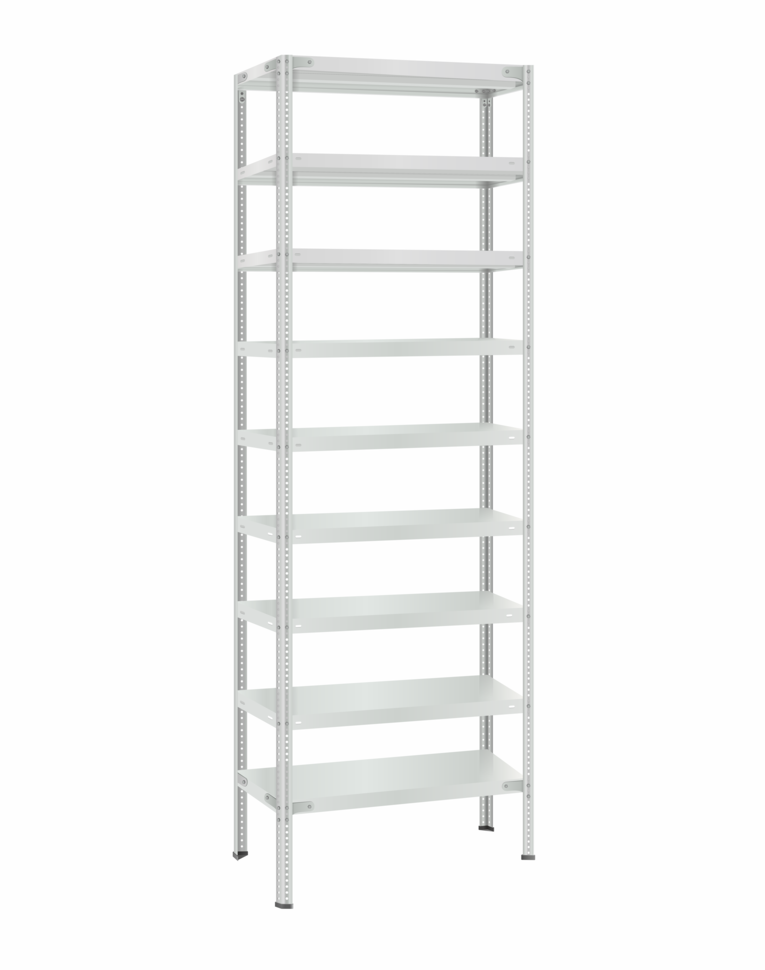 Стеллаж металлический Титан МС-500 3000х700х300 9 полок купить в Пскове Стеллаж металлический Титан МС-500 3000х700х300 9 полок купить в Пскове