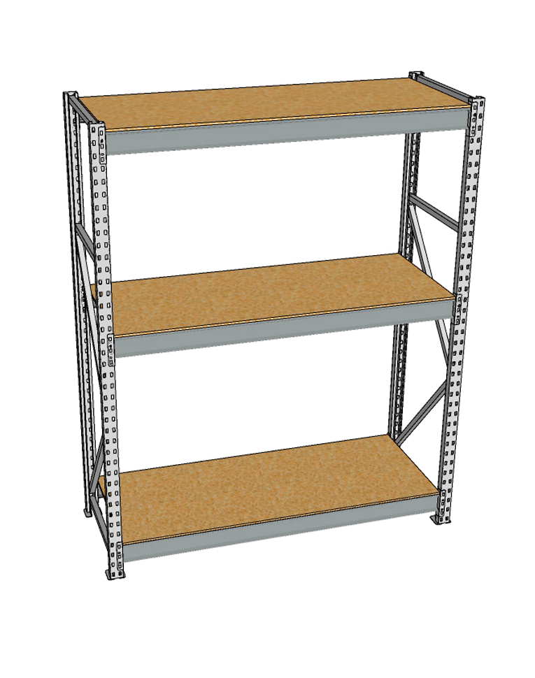 Стеллаж грузовой СГР 2000x1200x800 3 полки (ДСП) купить в Пскове Стеллаж грузовой СГР 2000x1200x800 3 полки (ДСП) купить в Пскове