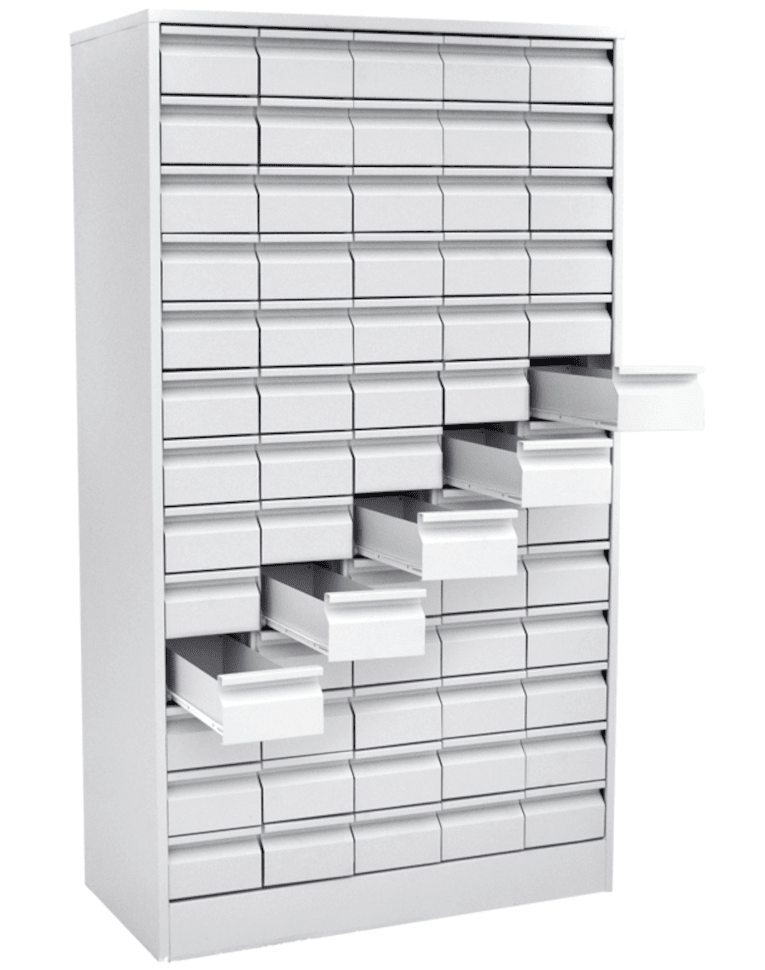 Шкаф картотечный для библиотечных карточек (65 ящиков) купить в Пскове