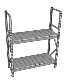 Стеллаж грузовой СГР 3000x1500x600 2 полки (металл) Стеллаж грузовой СГР 3000x1500x600 2 полки (металл)