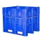 BoxPallet 1200х1000х1035 мм сплошной на полозьях синий