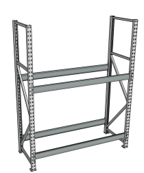 Стеллаж грузовой СГР 2000x1200x400 2 полки (без настила)