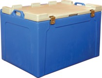 Контейнер 750х530х520 мм синий с крышкой