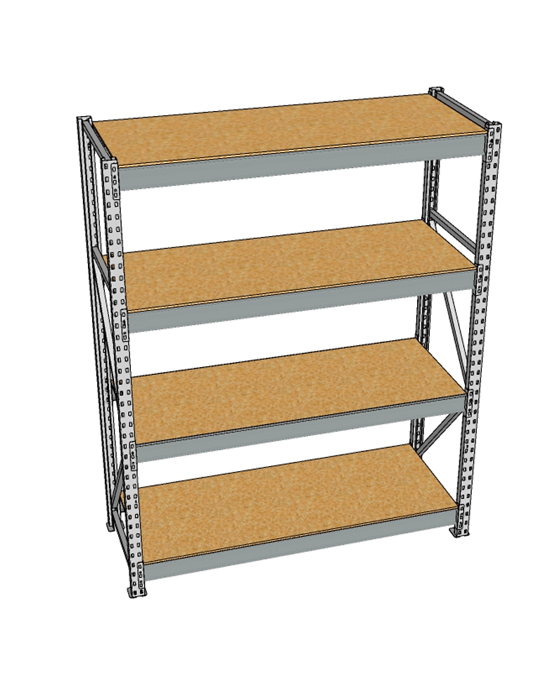 Стеллаж грузовой СГР 2000x1200x800 4 полки (ДСП) купить в Пскове Стеллаж грузовой СГР 2000x1200x800 4 полки (ДСП) купить в Пскове