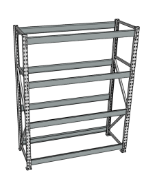Стеллаж грузовой СГР 3000x1200x800 4 полки (без настила)