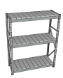 Стеллаж грузовой СГР 3000x1500x600 3 полки (металл) Стеллаж грузовой СГР 3000x1500x600 3 полки (металл)