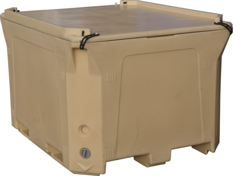 Контейнер 1470х1180х965 мм бежевый с крышкой купить в Пскове