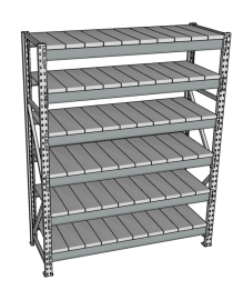 Стеллаж грузовой СГР 2500x1800x600 6 полок (металл)