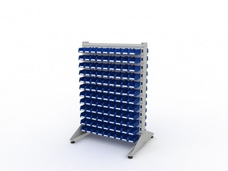 Стеллаж для пластиковых лотков SORTEX двухсторонний 1500x1000x800.01 купить в Пскове