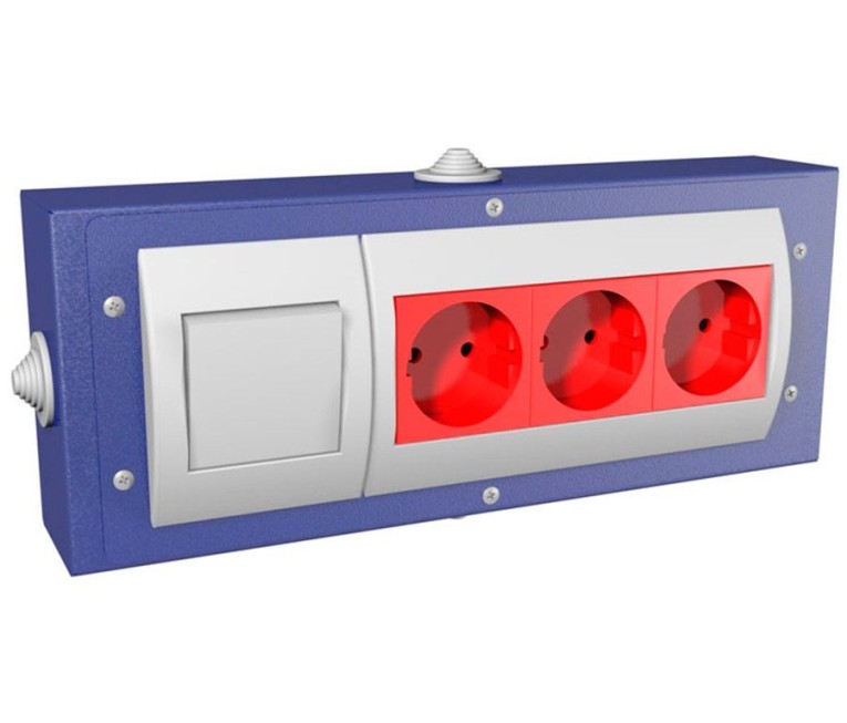 Блок электророзеток для экранов Практик Блок электророзеток для экранов Практик