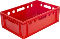 Ящик 600х400х200 дно гладкое, слошной, Е2 красный