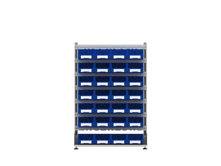 Стеллаж для пластиковых лотков SORTEX двухсторонний 1500x1000x800.03 купить в Пскове