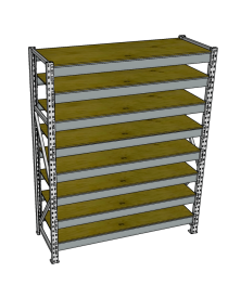 Стеллаж грузовой СГР 2500x2100x500 8 полок (фанера) Стеллаж грузовой СГР 2500x2100x500 8 полок (фанера)