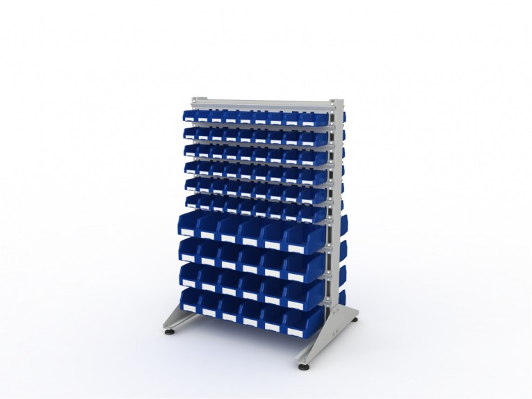 Стеллаж для пластиковых лотков SORTEX двухсторонний 1500x1000x800.04 купить в Пскове