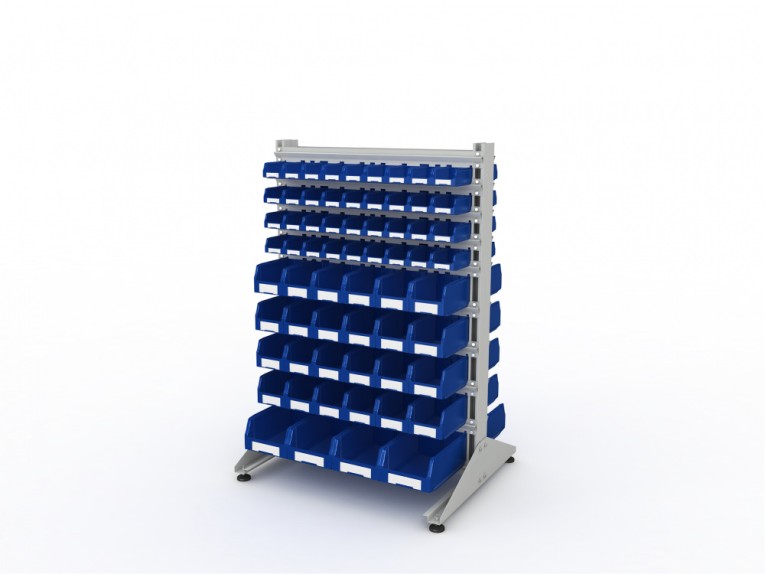 Стеллаж для пластиковых лотков SORTEX двухсторонний 1500x1000x800.05 купить в Пскове