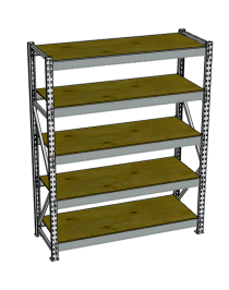 Стеллаж грузовой СГР 3000x2100x600 5 полок (фанера)