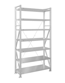 Стеллаж MS U 3000x1500x600 7 полок (300 кг, металл) Стеллаж MS U 3000x1500x600 7 полок (300 кг, металл)