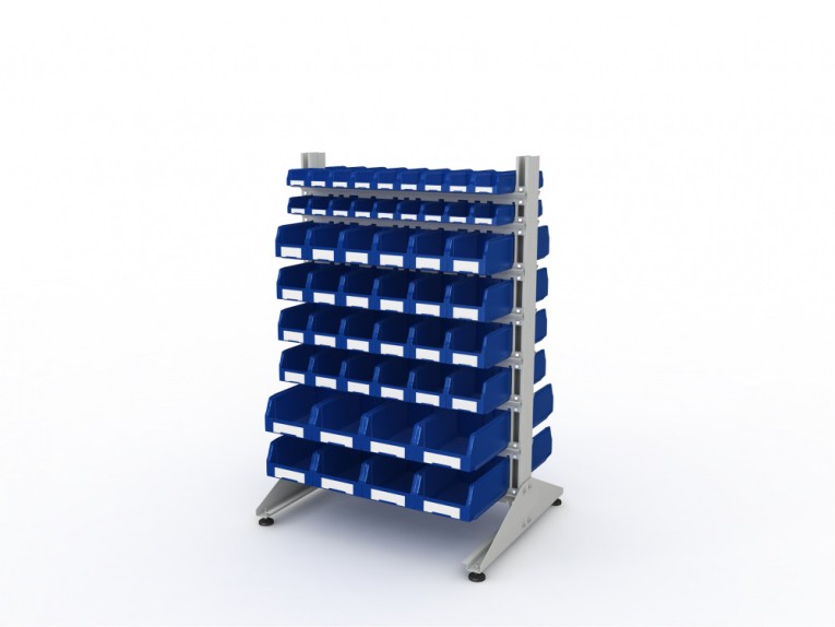 Стеллаж для пластиковых лотков SORTEX двухсторонний 1500x1000x800.06 купить в Пскове