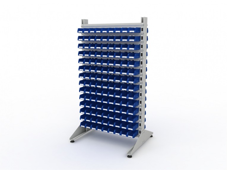 Стеллаж для пластиковых лотков SORTEX двухсторонний 1800x1000x800.01 купить в Пскове