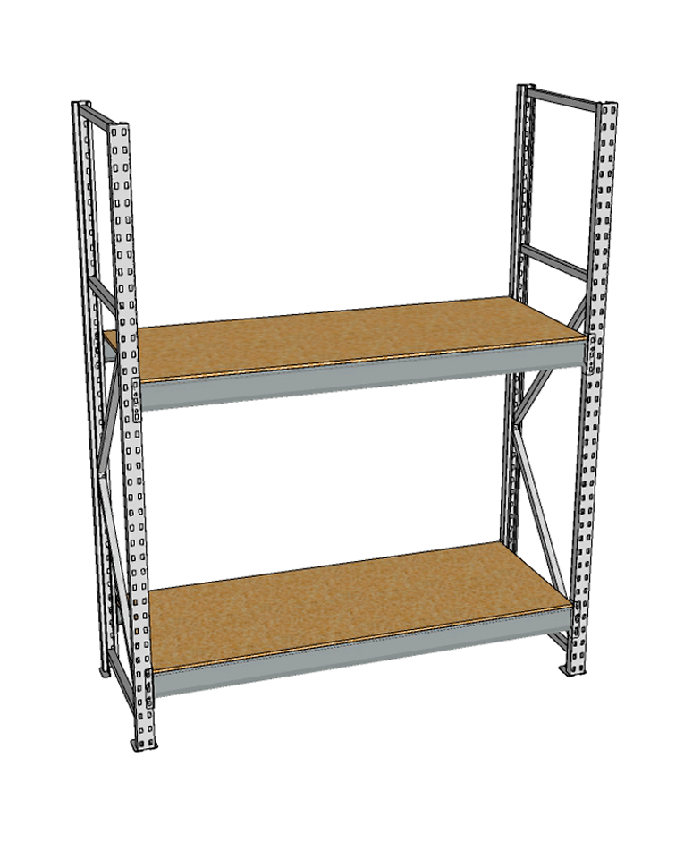 Стеллаж грузовой СГР 2500x900x400 2 полки (ДСП) купить в Пскове Стеллаж грузовой СГР 2500x900x400 2 полки (ДСП) купить в Пскове
