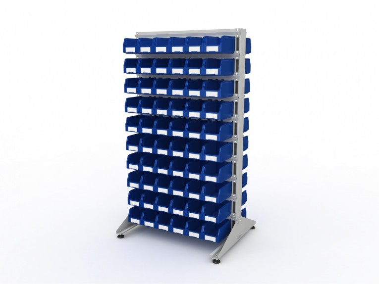 Стеллаж для пластиковых лотков SORTEX двухсторонний 1800x1000x800.02 купить в Пскове