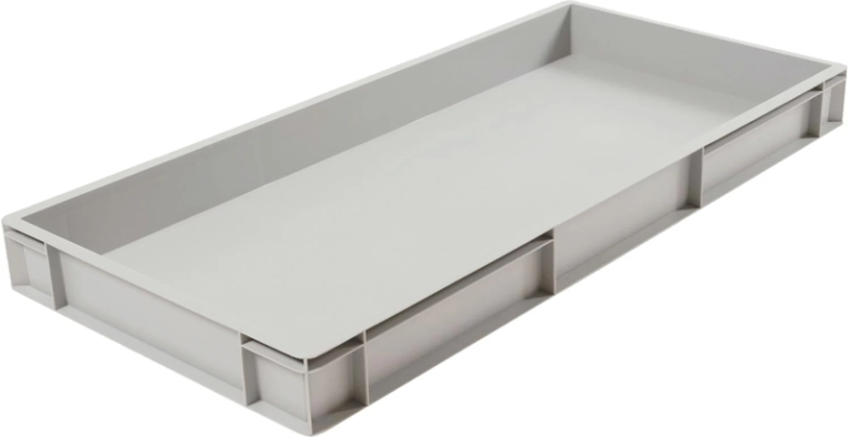 Ящик 1000х400х120 сплошной, без ручек, дно с усилением, серый B-4011 купить в Пскове Ящик 1000х400х120 сплошной, без ручек, дно с усилением, серый B-4011 купить в Пскове