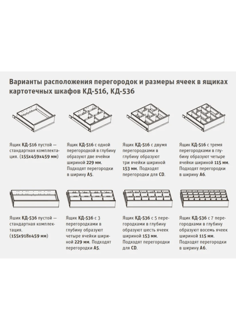 Шкаф картотечный ДиКом КД-516 (без перегородок) купить в Пскове