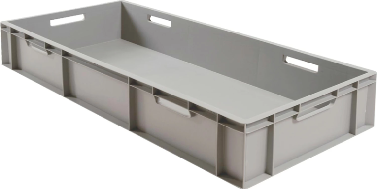 Ящик 1000х400х230 сплошной, с ручками, дно с усилением, серый B-4022 купить в Пскове Ящик 1000х400х230 сплошной, с ручками, дно с усилением, серый B-4022 купить в Пскове