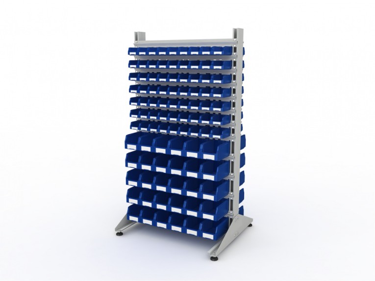 Стеллаж для пластиковых лотков SORTEX двухсторонний 1800x1000x800.04 купить в Пскове