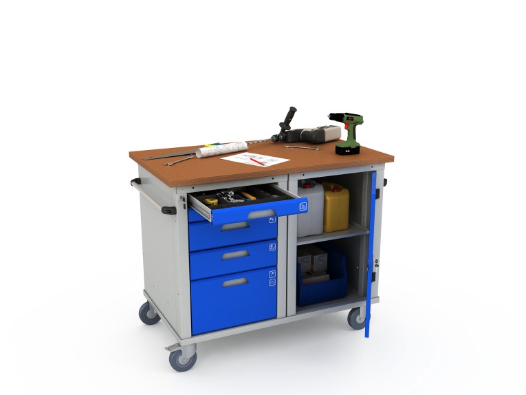 Верстак мобильный двухтумбовый WOKER PRO 2501.1200 купить в Пскове Верстак мобильный двухтумбовый WOKER PRO 2501.1200 купить в Пскове