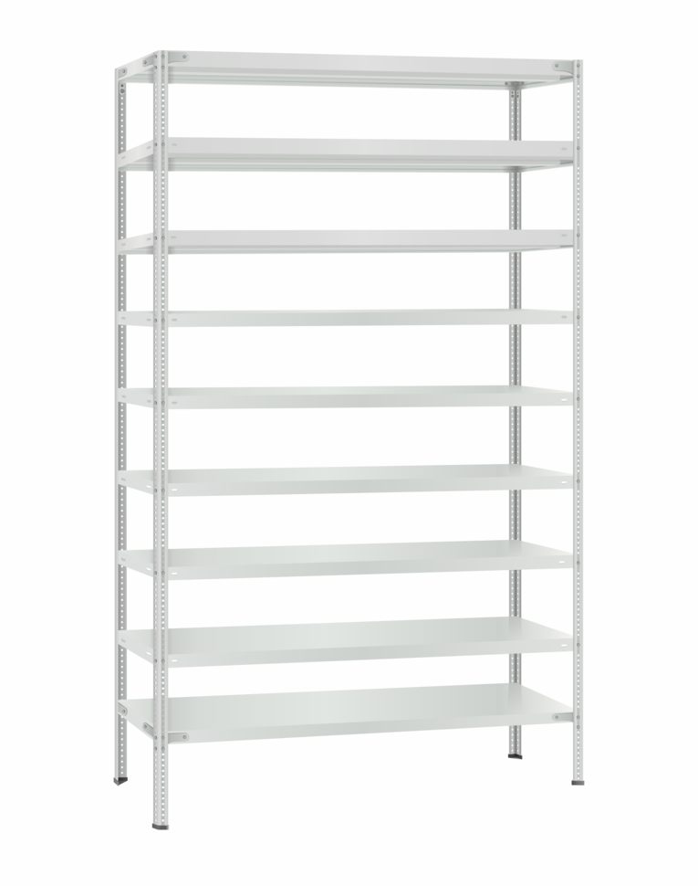 Стеллаж металлический Титан МС-500 2400х1200х500 9 полок купить в Пскове Стеллаж металлический Титан МС-500 2400х1200х500 9 полок купить в Пскове