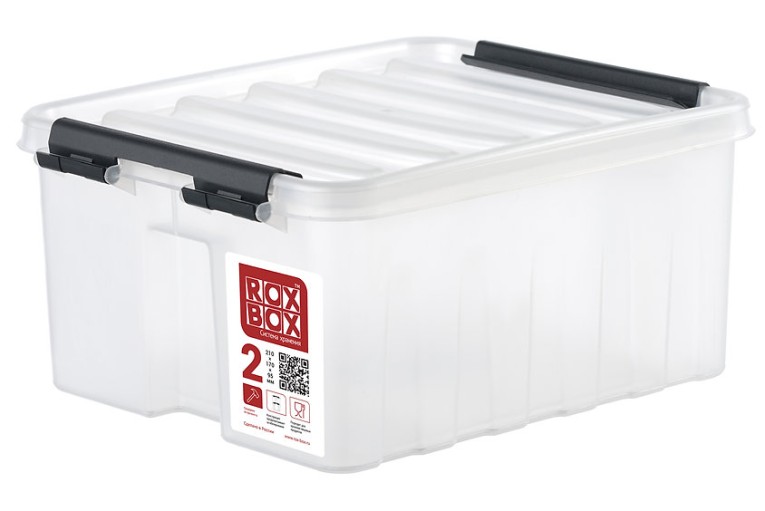 Контейнер Rox Box Original 2 (210х170х95 мм с крышкой и клипсами прозрачный) купить в Пскове