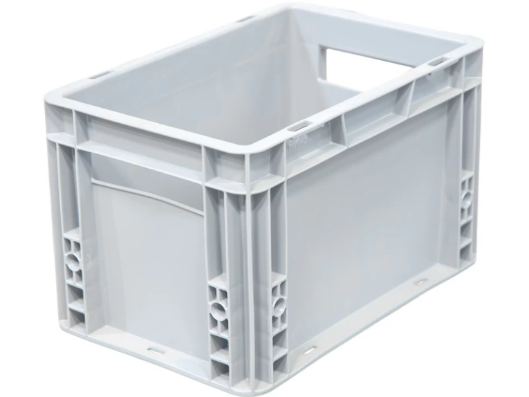 Ящик 300х200х170 сплошной, гладкое дно, цв. серый купить в Пскове Ящик 300х200х170 сплошной, гладкое дно, цв. серый купить в Пскове