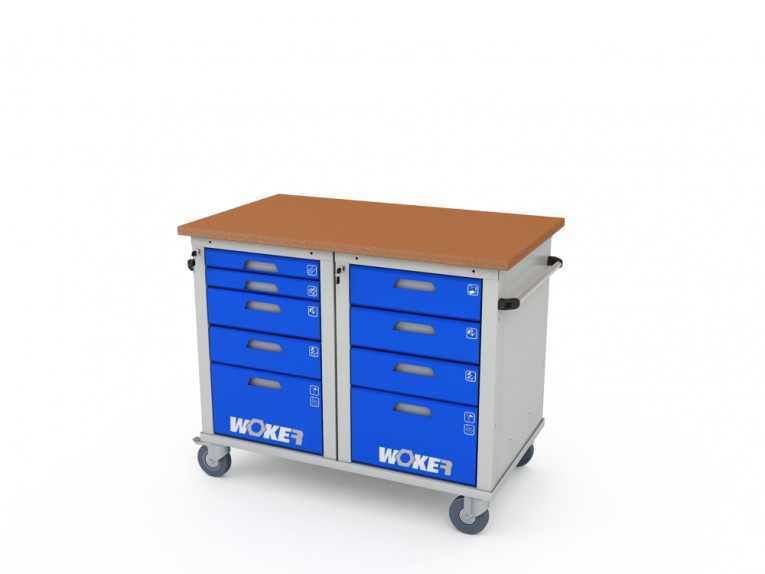 Верстак мобильный двухтумбовый WOKER PRO 2504.1200 купить в Пскове